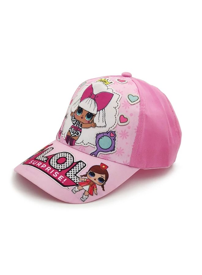 Lol Surprise Printed Cap With Rope Bracelet And Studs Pink