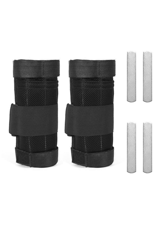 2-Piece Adjustable Ankle Weighted Exercise Leg With Detachable Steel Plates 35.00X2.00X28.00cm