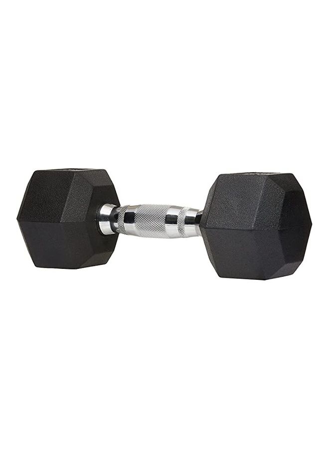 2-Pieces Rubber Encased Hex Dumbbells Hand Weight 3kg