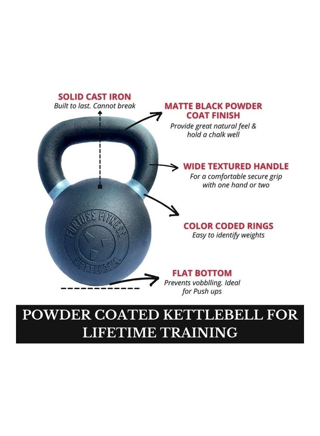 Kettlebell 18 KG Cast Iron Powder Coated 18kg