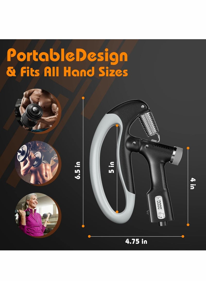 Hand Grip Strengthener, Forearm Strengthener, Hand Grip Strengthener for Muscle Building and Injury Recovery for Men and Women Forearm Workout and Rehabilitation Training.