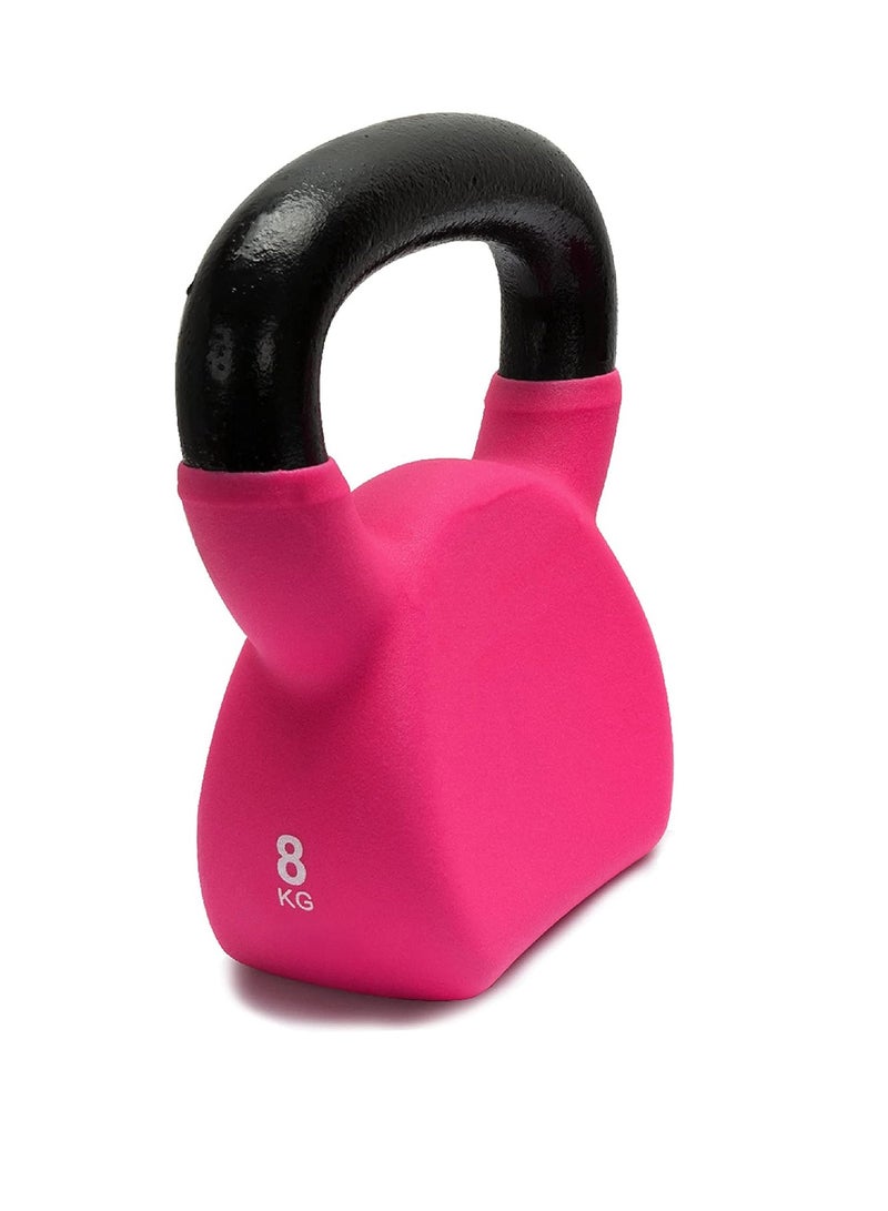 Kettlebell of 8Kg (17.6LB) Includes 1 * 8Kg (17.6LB) |   Material : Iron with Rubber Coat | Exercise, Fitness and Strength Training Weights at Home/Gym for Women and Men