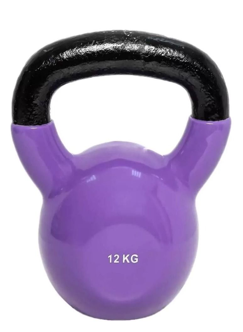 Vinyl Kettle Bell 12Kg, 10006