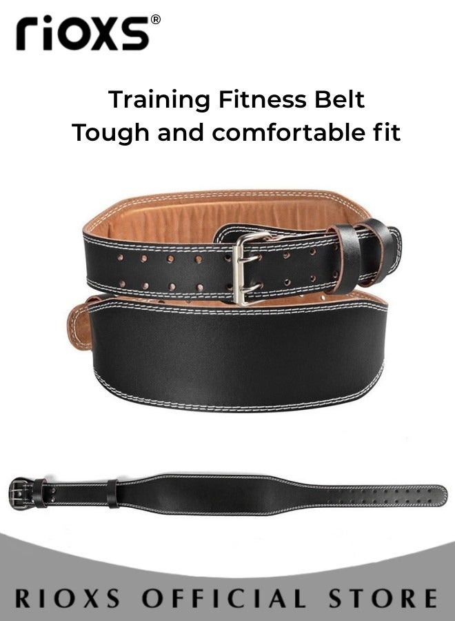 Weightlifting Leather Belt for Adult Men and Women Gym Weightlifting Belt for Heavy Functional Fitness Sports Weightlifting Strength Training Equipment