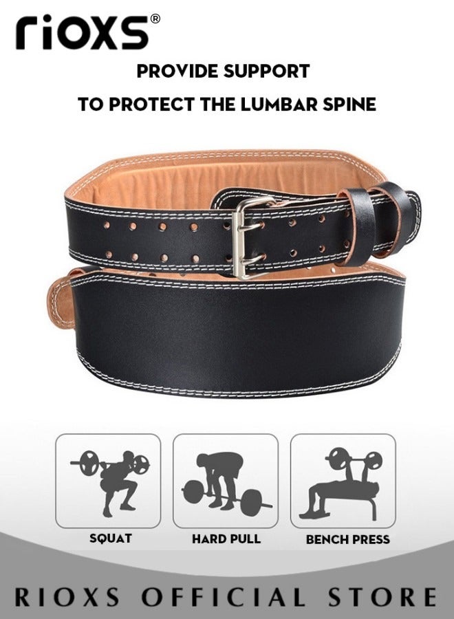 Weightlifting Leather Belt for Adult Men and Women Gym Weightlifting Belt for Heavy Functional Fitness Sports Weightlifting Strength Training Equipment