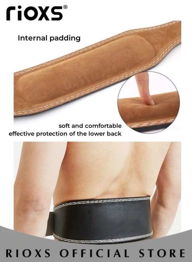 Weightlifting Leather Belt for Adult Men and Women Gym Weightlifting Belt for Heavy Functional Fitness Sports Weightlifting Strength Training Equipment