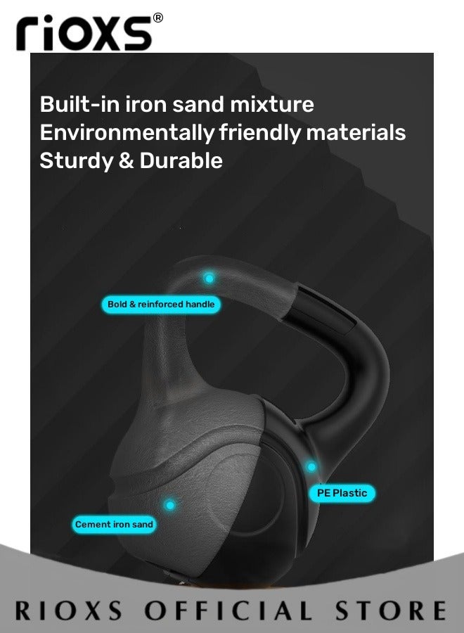 4 KG Kettlebell,Cast Iron Rubber Coated Kettle Bell,Strength Training Kettlebell, With Handle,Kettle Bell Weights For Weight Lifting Conditioning Strength Core Training Full Body Workout