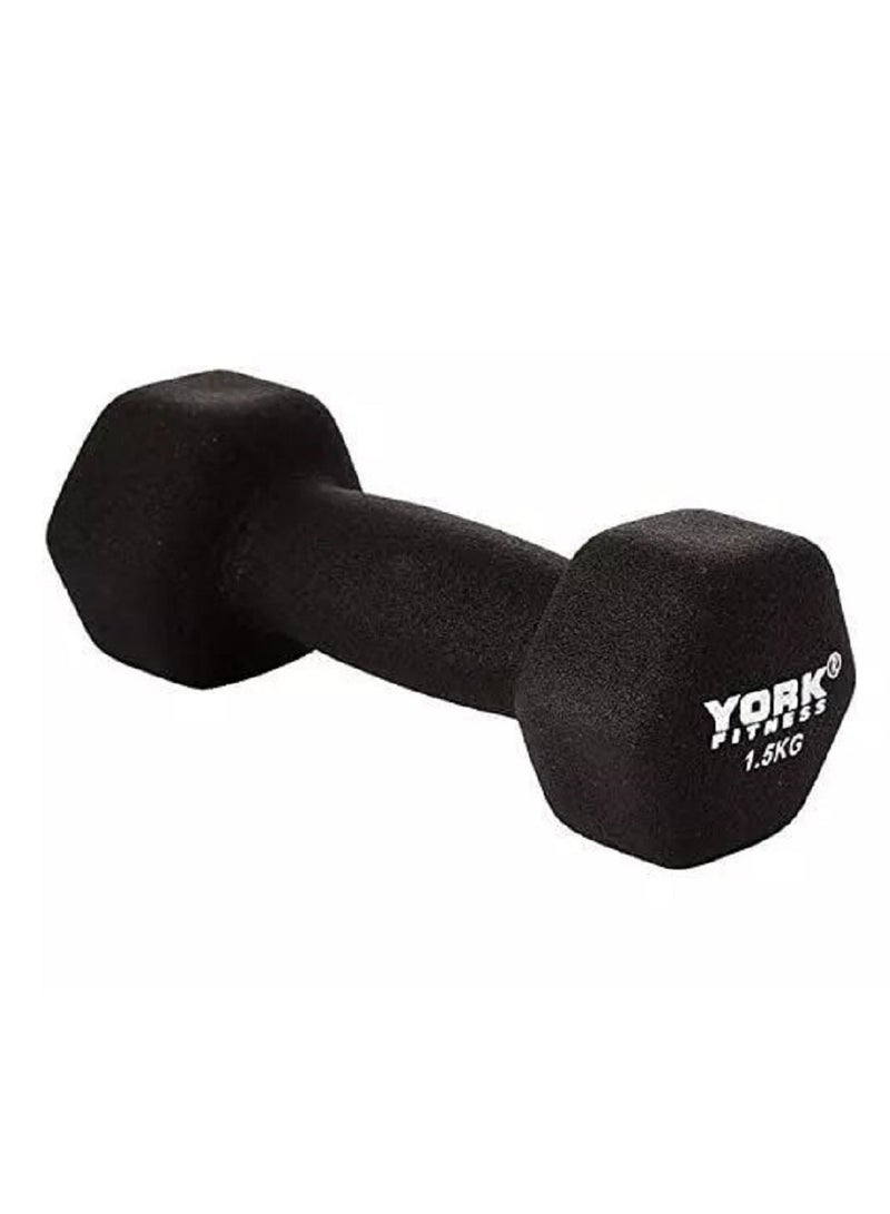 Fitness Neoprene Hex Dumbbell 1.5Kg
