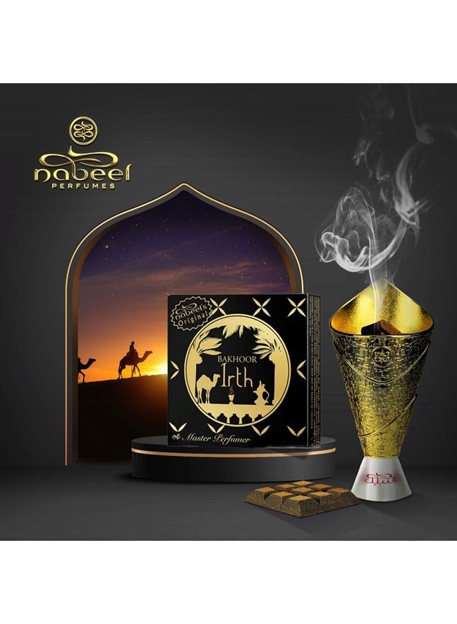 Pack of 4 Nabeel Ultimate Incense Bakhoor Collection Irth, Maghateer, Bashiq, Crown of Emirates