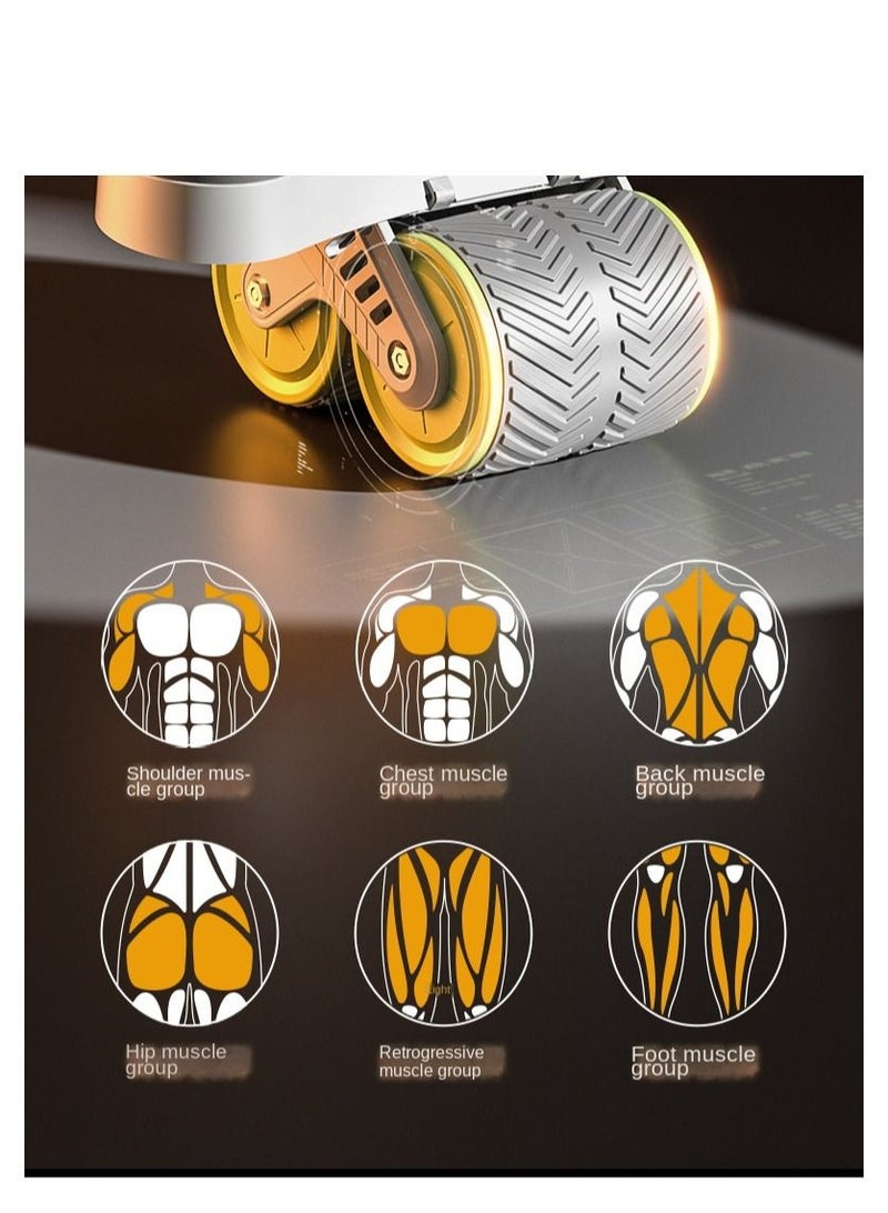 Automatic Rebound Abdominal Roller Tool with Elbow Support and Digital Meter Core Strength Training