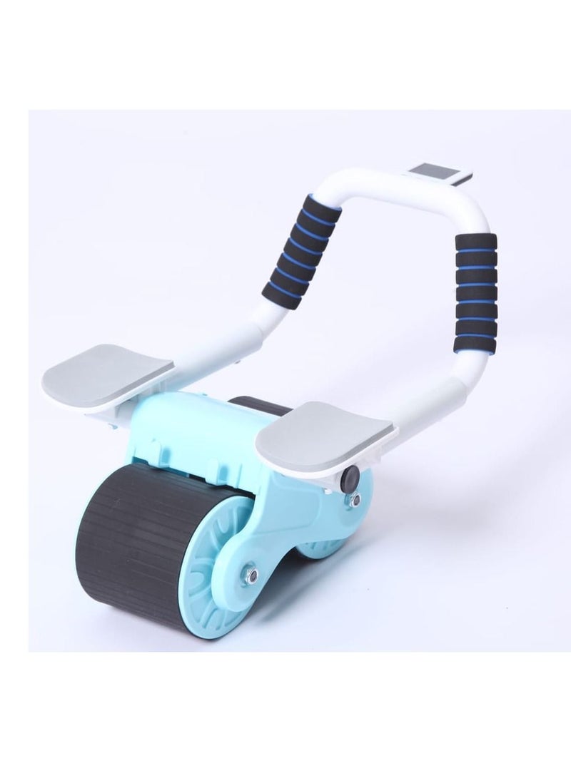 Automatic Rebound Abdominal Roller Tool with Elbow Support and Digital Meter Core Strength Training