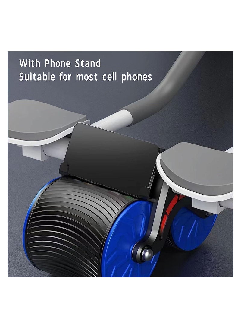 Automatic Rebound Abdominal Roller Tool with Elbow Support and Digital Meter Core Strength Training