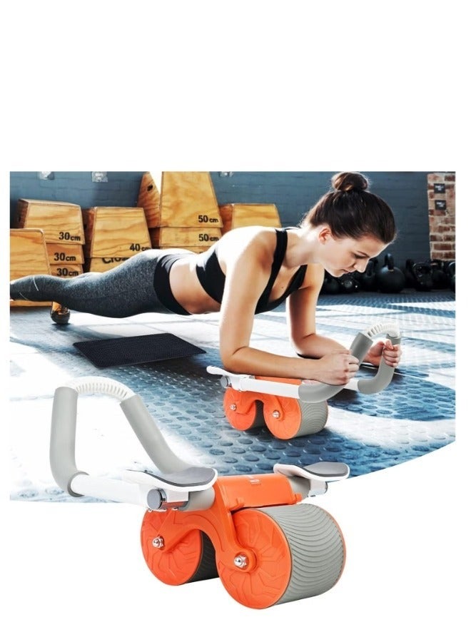 Automatic Rebound Ab Abdominal Exercise Roller Wheel,Exercise Roller Wheel with Dual Elbow Support and Timer,Abs Roller Wheel Core Exercise Equipment.