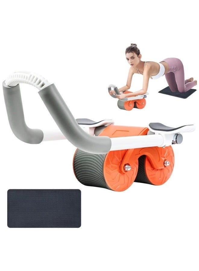 Automatic Rebound Ab Abdominal Exercise Roller Wheel,Exercise Roller Wheel with Dual Elbow Support and Timer,Abs Roller Wheel Core Exercise Equipment.