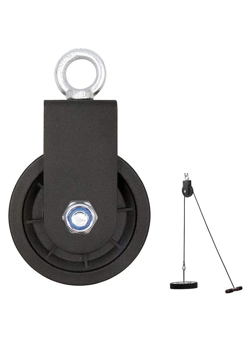 Cable Pulley Rotation Traction Wheel, 3.54 in/90 mm Silence Smooth Detachable 360 for System DIY Attachment Lifting Blocks Gym Equipment, Hoists, Clothesline,DIY Home Projects