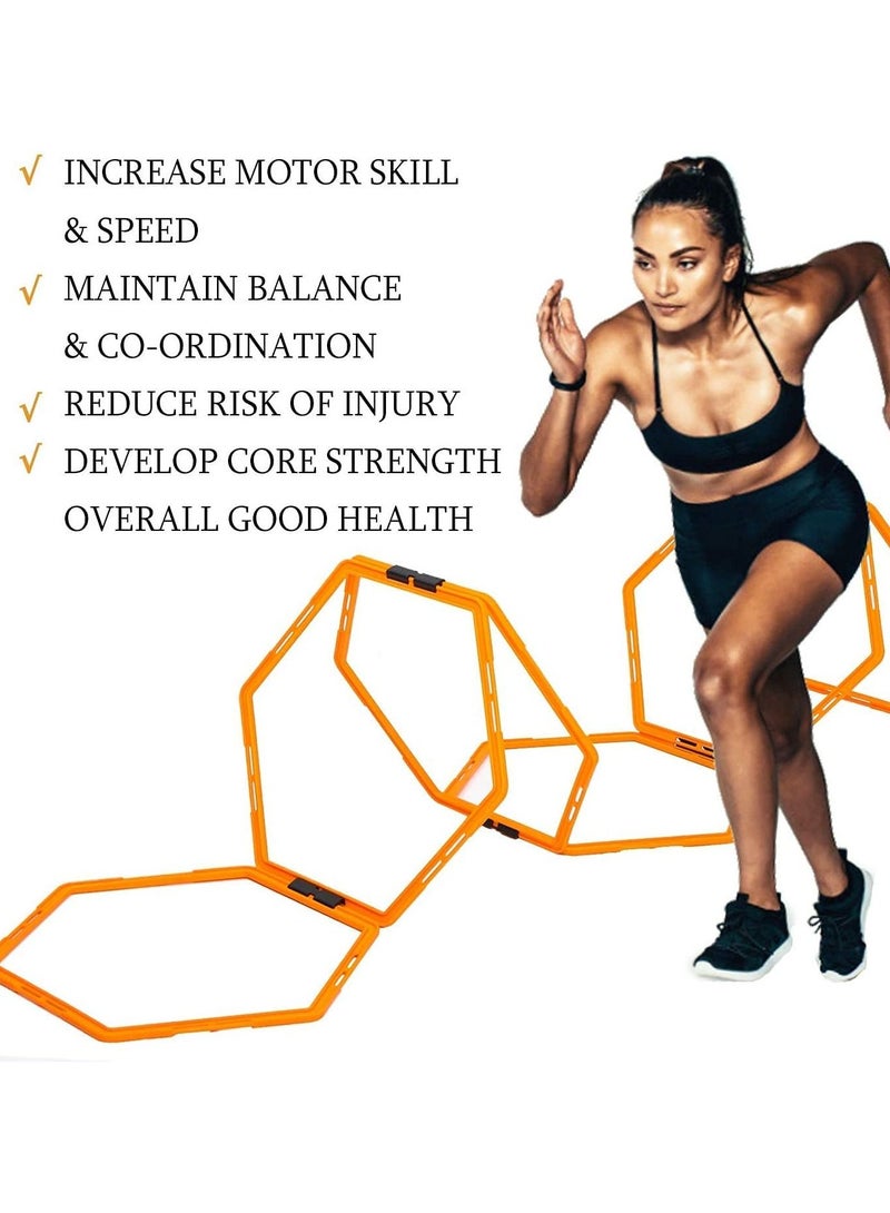 Hexagonal Speed agility Ladder 6 Rings Set