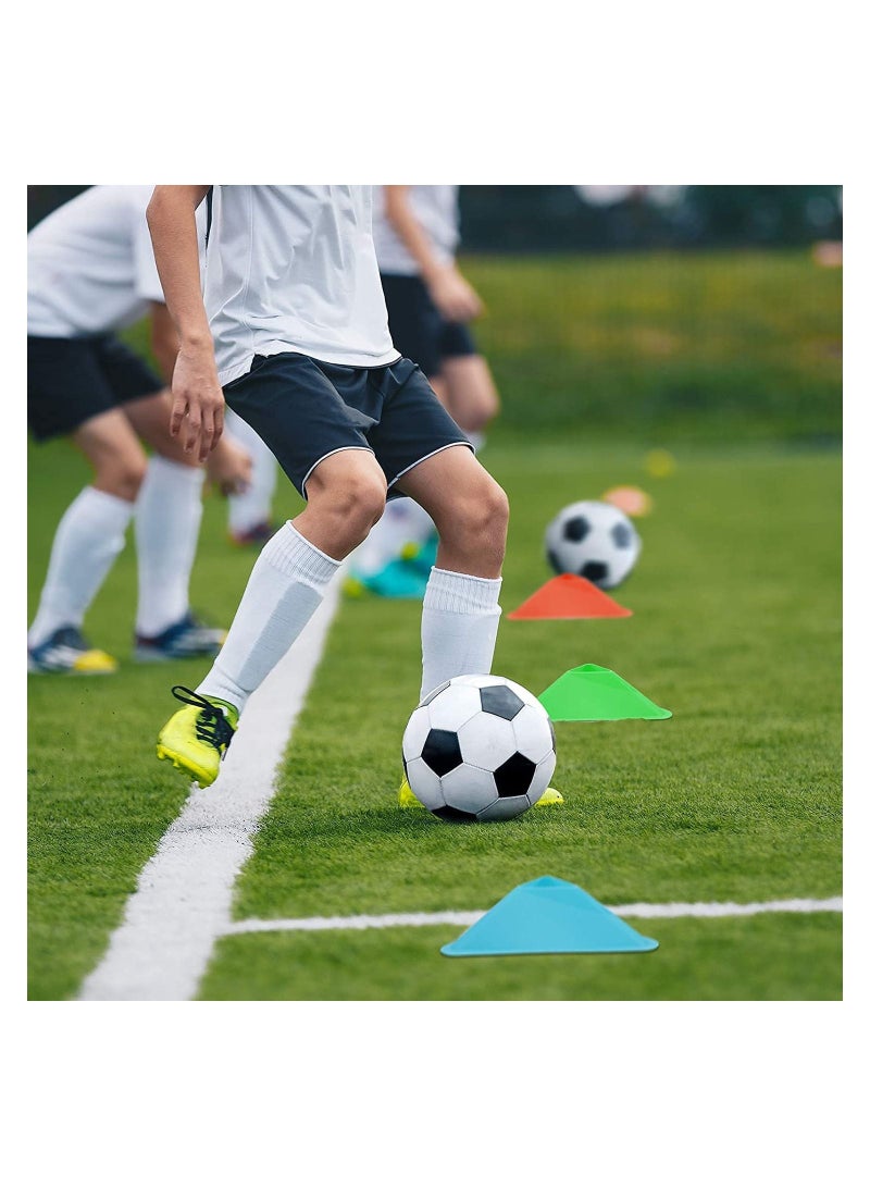 Soccer Disc Cones, 25 Packs Agility Training Cones Multicolor Flexible Durable, Training Equipment for Football, Basketball, Agility, Field Marker, Spot Marker