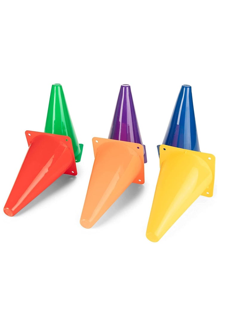 Agility Marker Cone Set for Athletics and Social Distancing Traffic Cones Outdoor Sport Cones for Kids Football Soccer Training Cones 25 Pack- 18 cm
