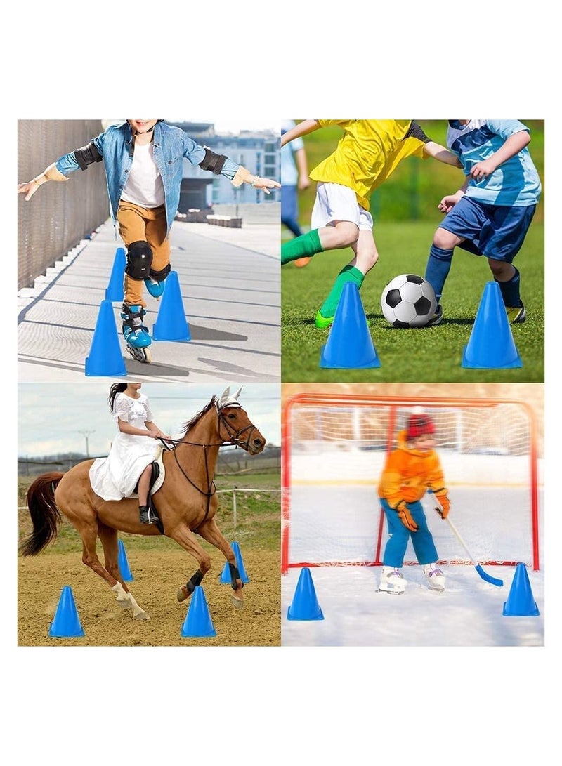 Agility Marker Cone Set for Athletics and Social Distancing Traffic Cones Outdoor Sport Cones for Kids Football Soccer Training Cones 25 Pack- 18 cm