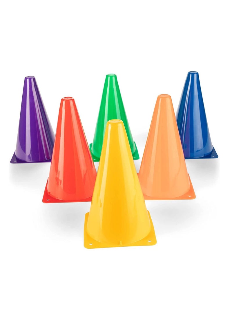 Agility Marker Cone Set for Athletics and Social Distancing Traffic Cones Outdoor Sport Cones for Kids Football Soccer Training Cones 25 Pack- 18 cm
