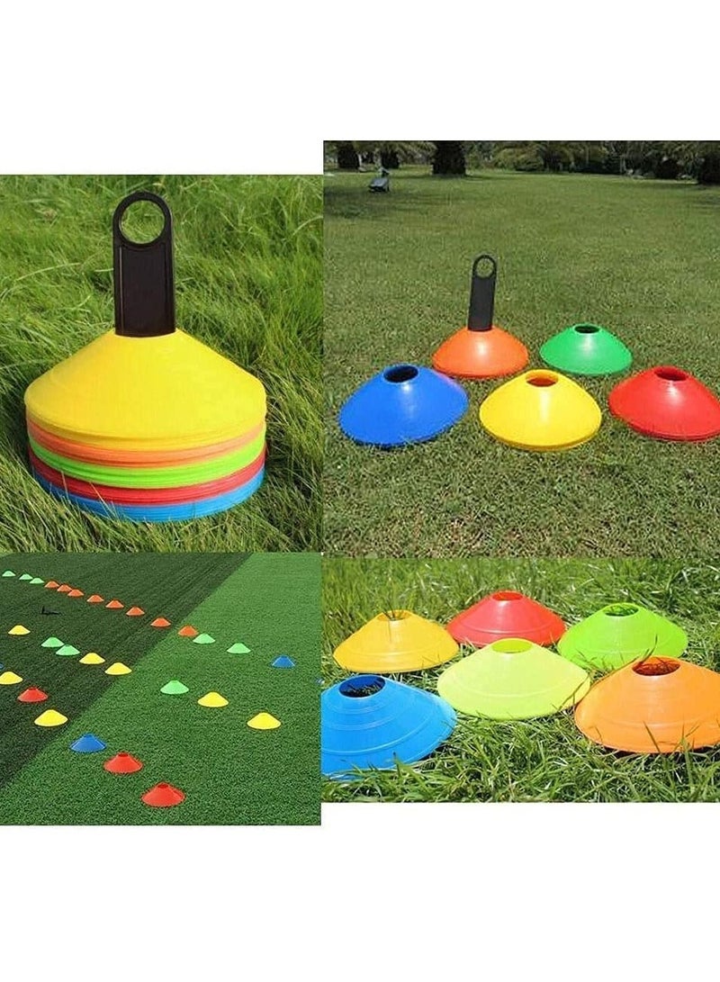 Agility Training Sports Cones, Soccer Cones with Holder for Soccer Training-50Pcs