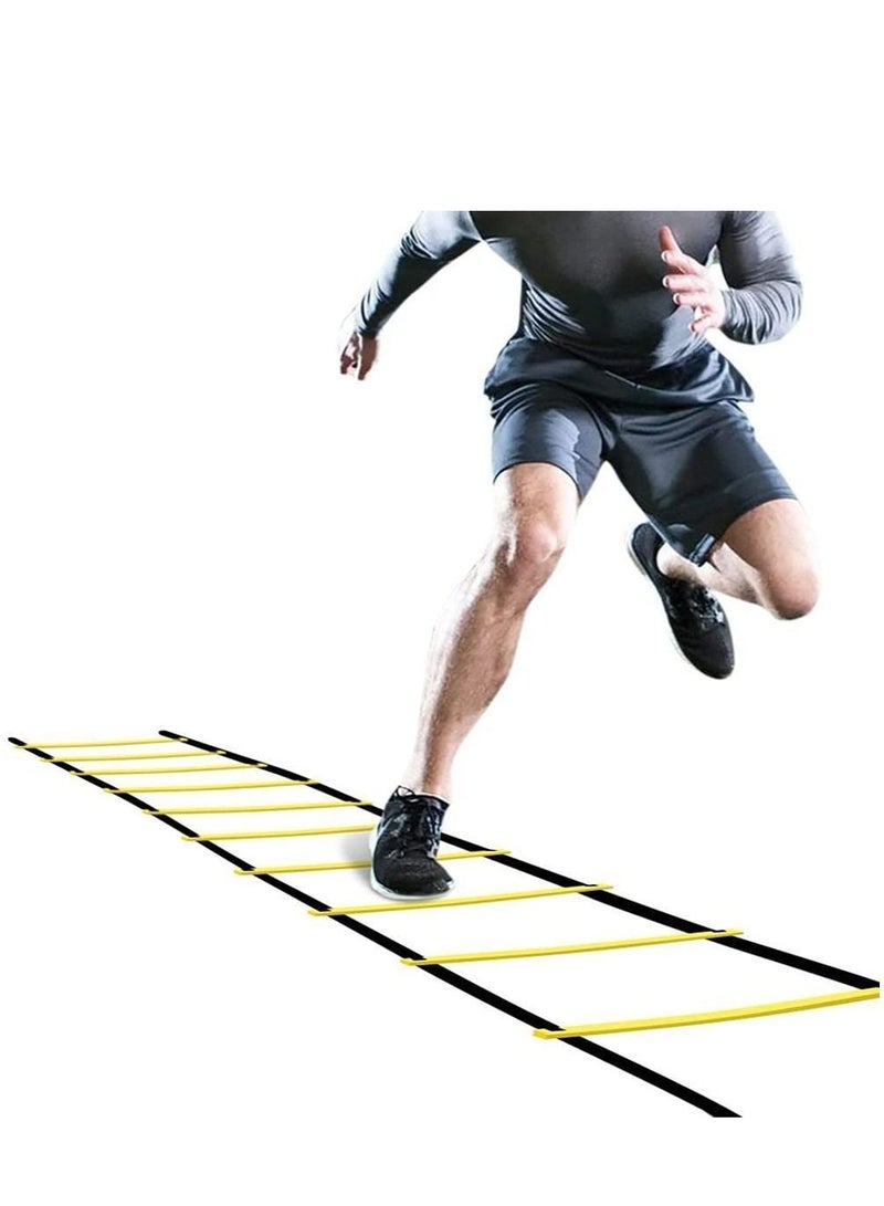 Agility Ladder, Footwork Speed Training Drill 8 Rung 13ft for Soccer, Football, Sports Training, Flexibility Ladder with Carrying Bag