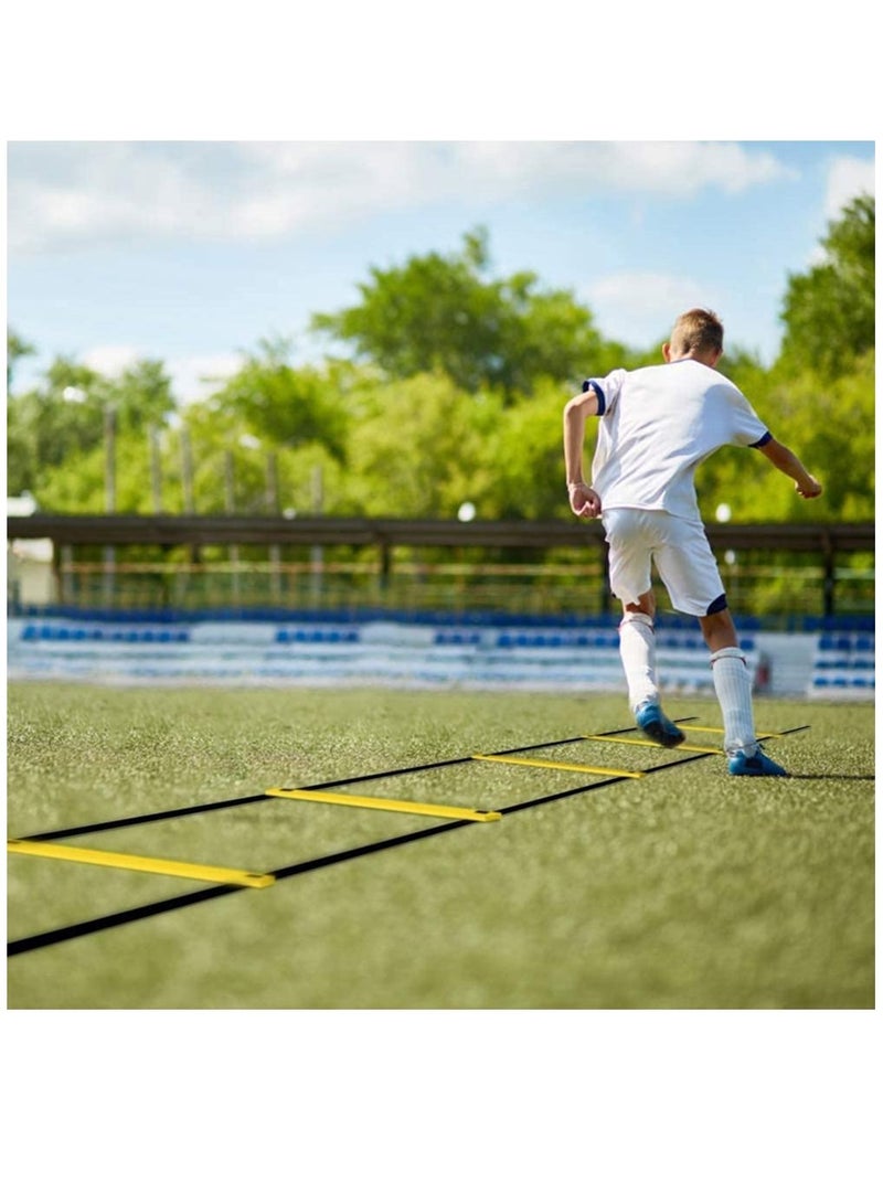 Agility Ladder, Footwork Speed Training Drill 8 Rung 13ft for Soccer, Football, Sports Training, Flexibility Ladder with Carrying Bag