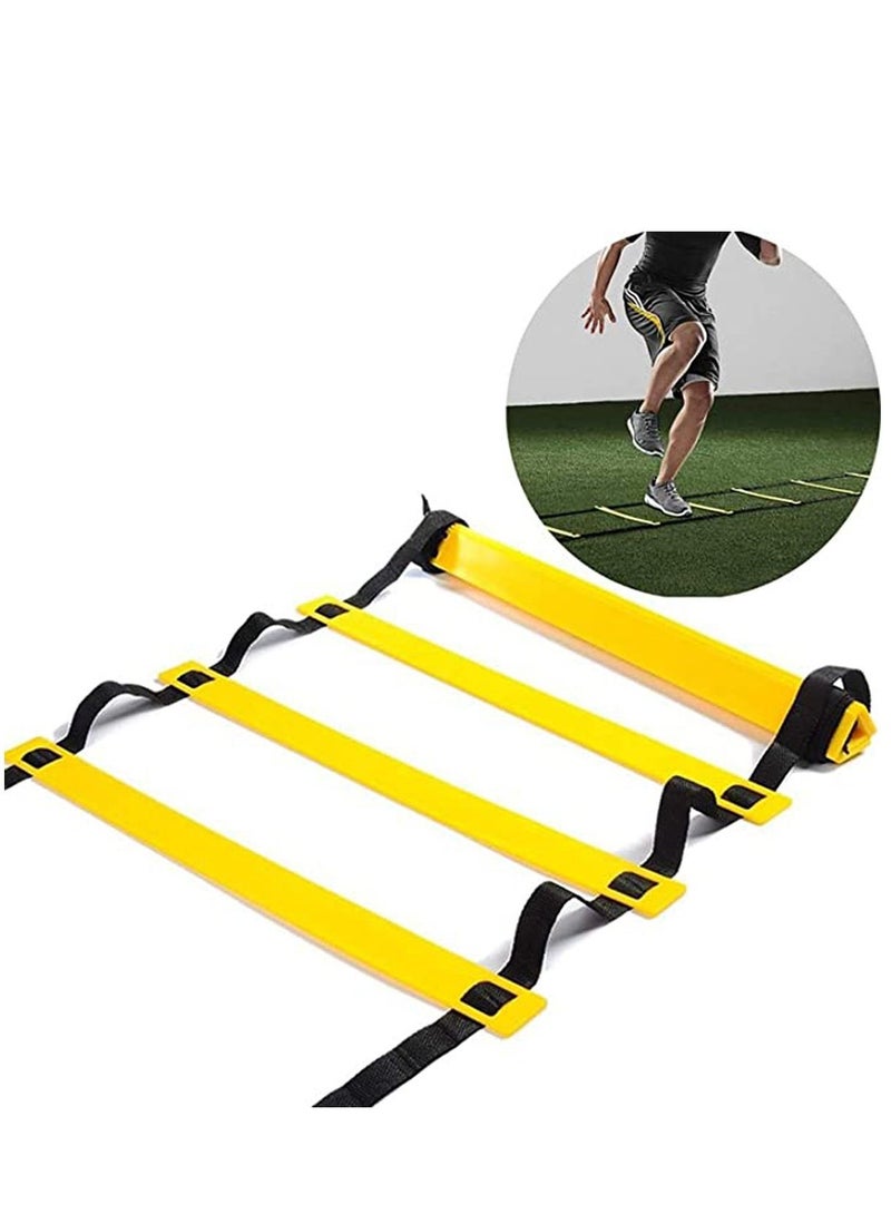 Agility Ladder(12 pieces) Adjustable Speed Ladder Training Equipment with Carry Bag, Football Flexibility Jumping