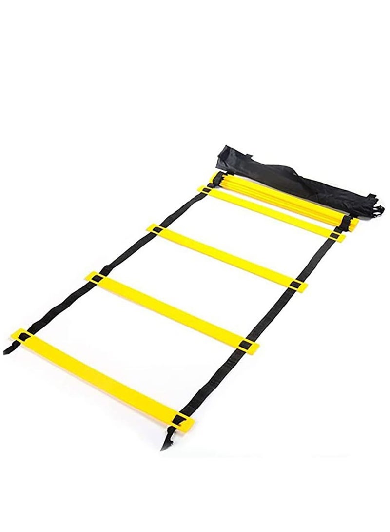 Agility Ladder(12 pieces) Adjustable Speed Ladder Training Equipment with Carry Bag, Football Flexibility Jumping