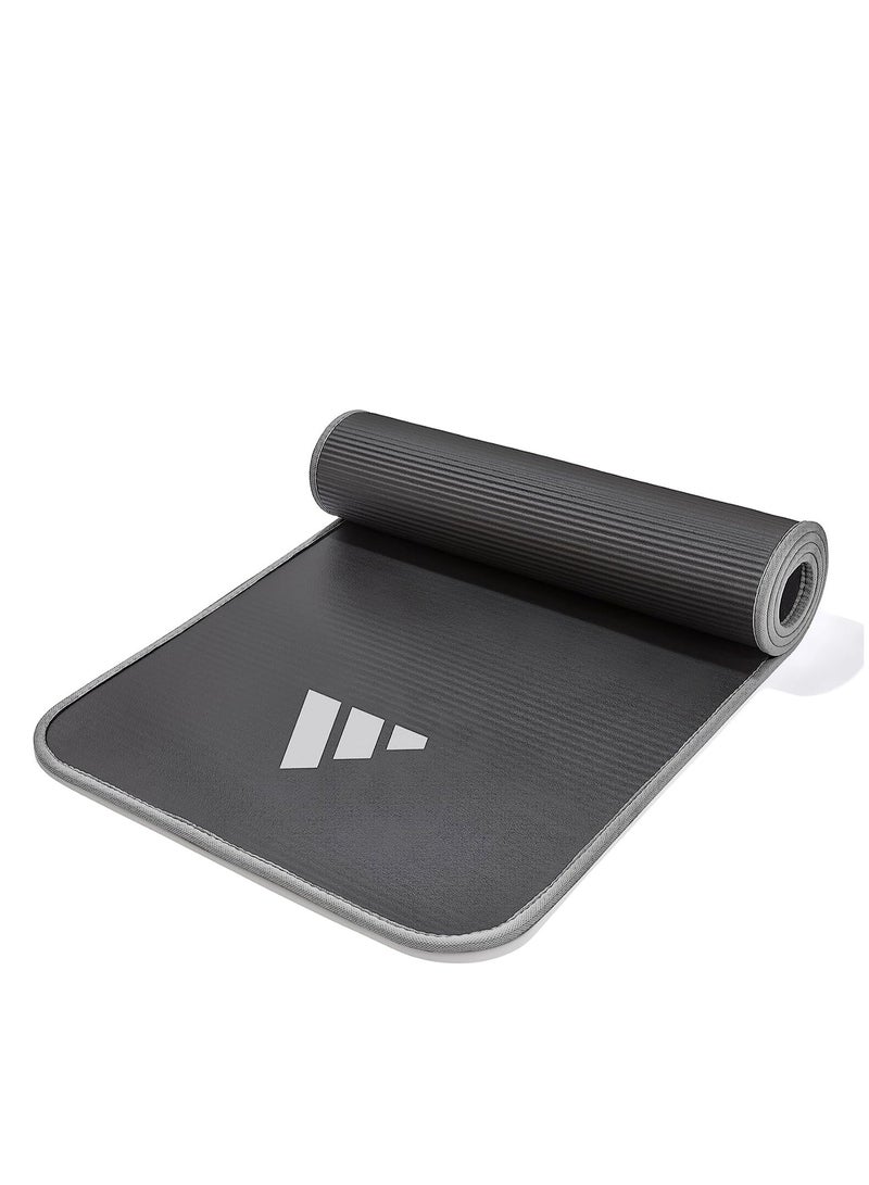 Fitness Yoga Mat with Carrying Strap and Non-Slip Textured Base - Cushioned Workout Mat for Home Gym, Floor Workouts, and Intense Exercises