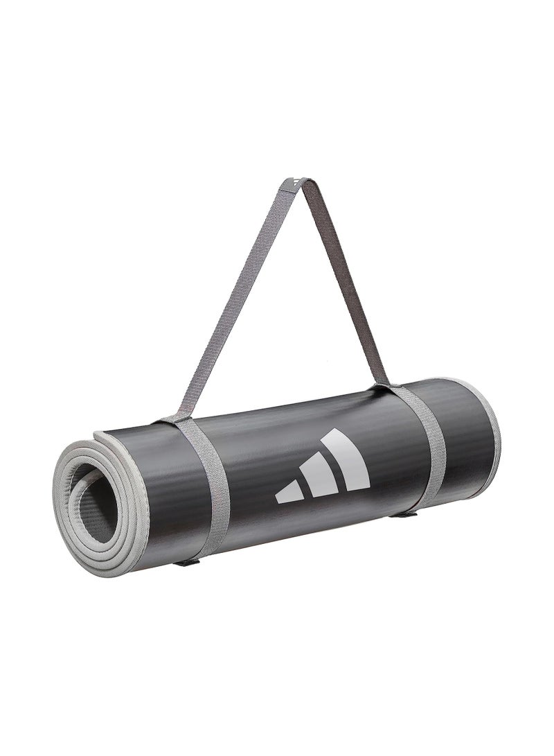 Fitness Yoga Mat with Carrying Strap and Non-Slip Textured Base - Cushioned Workout Mat for Home Gym, Floor Workouts, and Intense Exercises