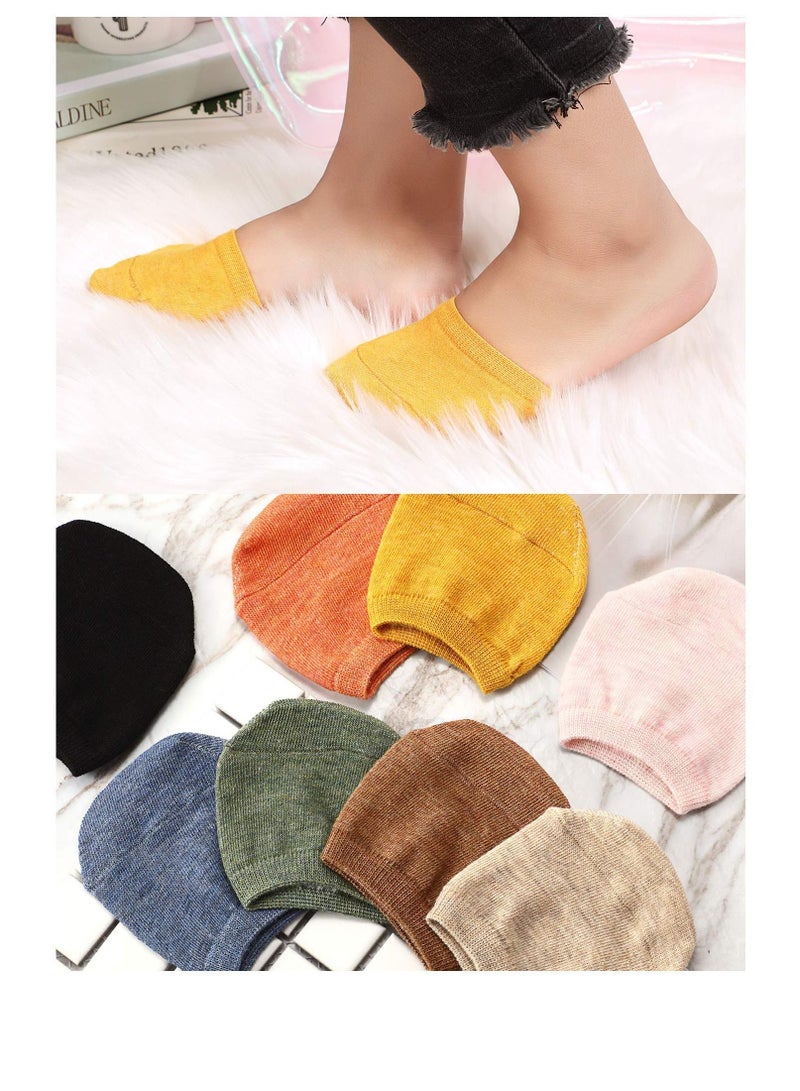 Half forefoot Toe Socks, Women Socks, Toe Topper Socks for Women, Non-Slip Pain Relief Sponge Toe Half Socks, Toe Topper Liner Half Socks, cotton Socks Seamless (8Pairs)