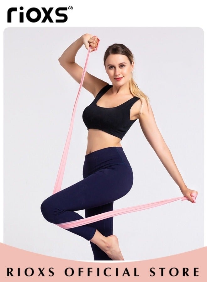 Yoga Pilates Kits-Non Slip Yoga Mat with 5 Pieces Stretch Strap,10mm Thick Exercise Mat,1500x150x0.35mm Stretching Band,For Pilates Yoga Workout,Home Gym Mat And Resistance Bands,With Carry Bag