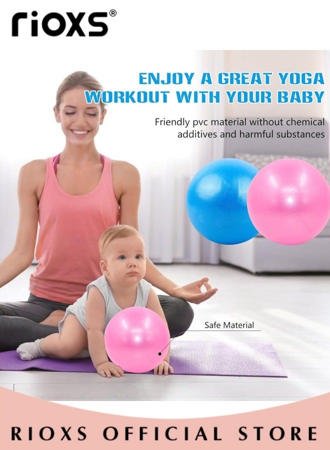 3 Pcs Pilates Exercise Ball with Exercise Bands Bender Yoga Ball Elastic Resistance Bands Fitness Ball Exercise Band for Physical Therapy Workout Office Home Gym