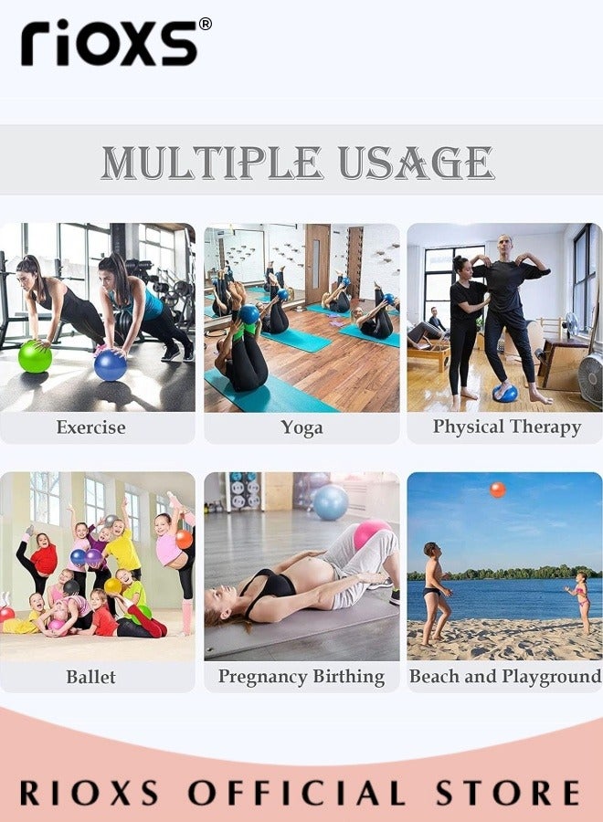 3 Pcs Pilates Exercise Ball with Exercise Bands Bender Yoga Ball Elastic Resistance Bands Fitness Ball Exercise Band for Physical Therapy Workout Office Home Gym