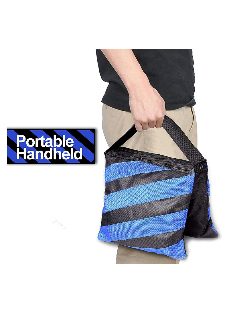 Heavy Duty Sandbag Photo Studio Weight Bag Blue Saddlebag Design for Photography Stand Light Tripod Outdoor Patio Sports Sets Film Live Productions 3 Pack