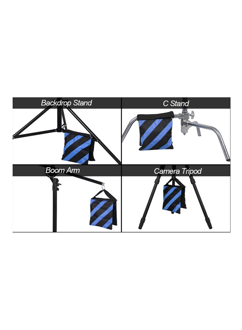 Heavy Duty Sandbag Photo Studio Weight Bag Blue Saddlebag Design for Photography Stand Light Tripod Outdoor Patio Sports Sets Film Live Productions 3 Pack