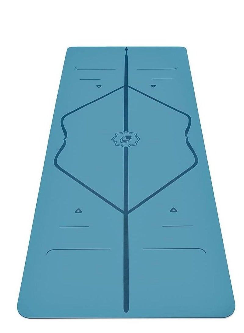 The World's Best Eco Friendly Non Slip Yoga Mat With The ORIGINAL Unique Alignment Marker System Biodegradable Mat Made With Natural Rubber  A Warrior like Grip