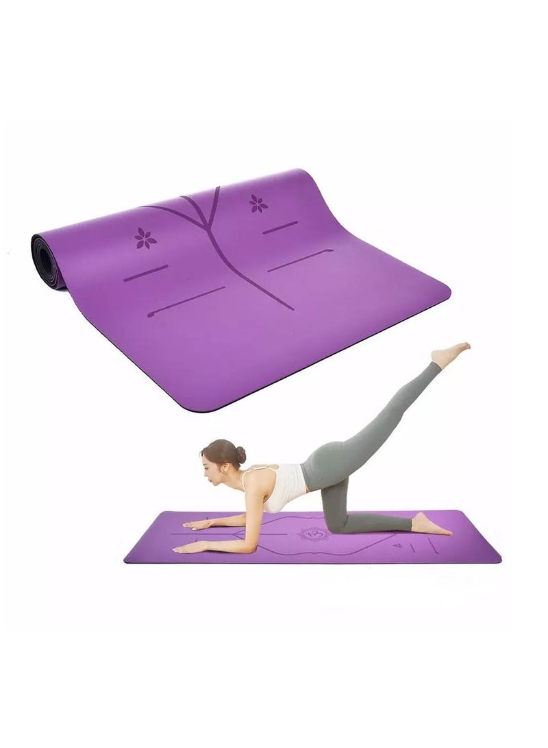 The World's Best Eco Friendly Non Slip Yoga Mat With The ORIGINAL Unique Alignment Marker System Biodegradable Mat Made With Natural Rubber  A Warrior Like Grip 183*68*0.5cm