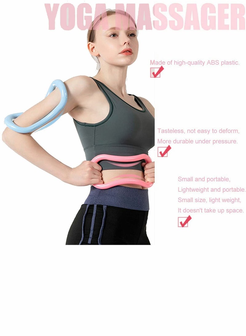Yoga Ring Pilates Training 3 Pieces Stretch for Relax Back and Leg Home Workouts Gym Stretches Strengthen Chest Thighs Arms Core