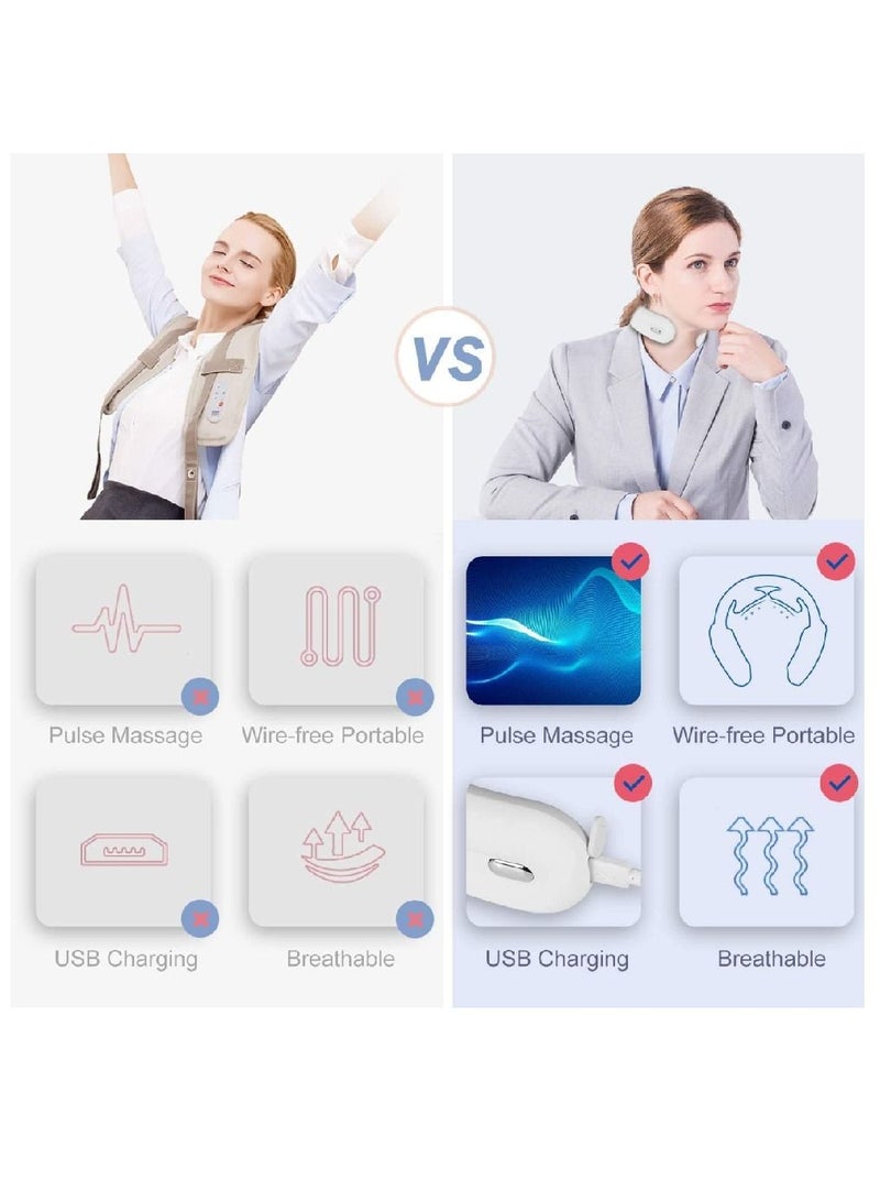 Intelligent Neck Massager With 3 Modes 15 Levels Remote Controller Portable Cordless Neck Massage Relax For Men Women
