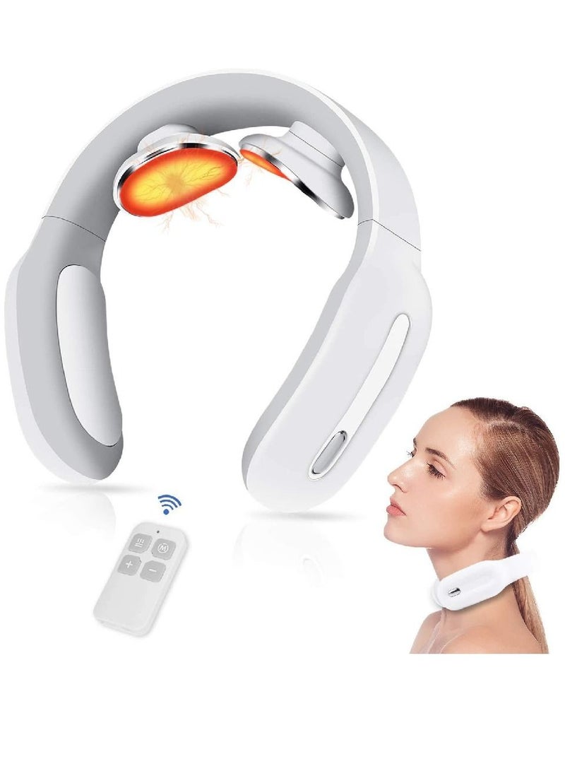 Intelligent Neck Massager With 3 Modes 15 Levels Remote Controller Portable Cordless Neck Massage Relax For Men Women