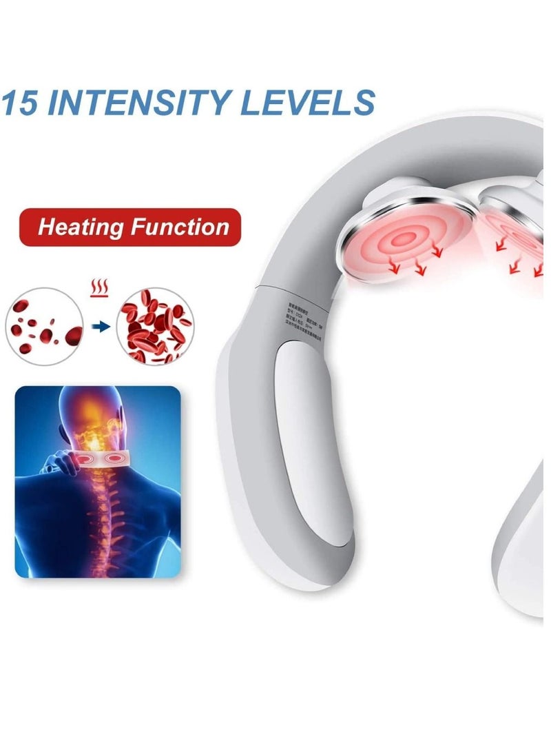 Intelligent Neck Massager With 3 Modes 15 Levels Remote Controller Portable Cordless Neck Massage Relax For Men Women