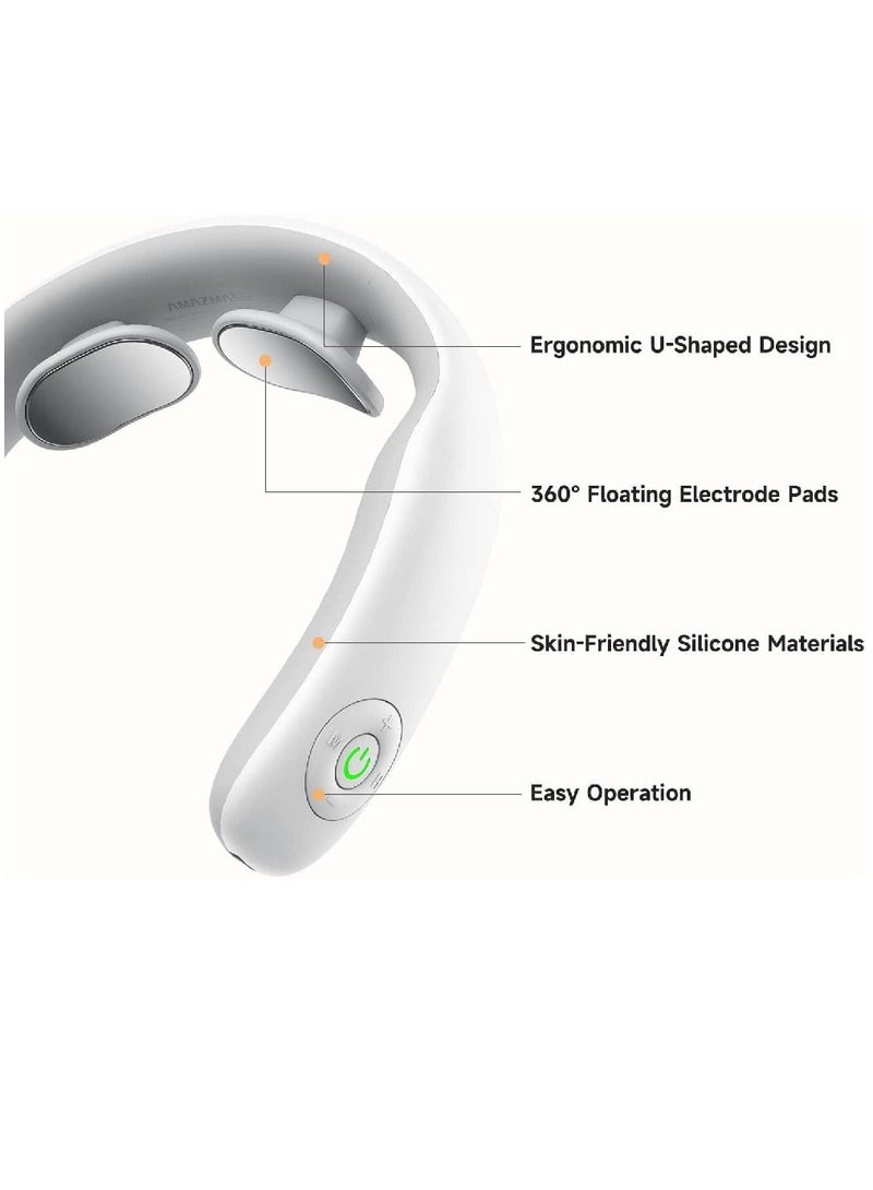 Intelligent Neck Massager With 5 Modes 16 Levels, Remote Controller, Portable Cordless Neck Massage Relax For Men Women