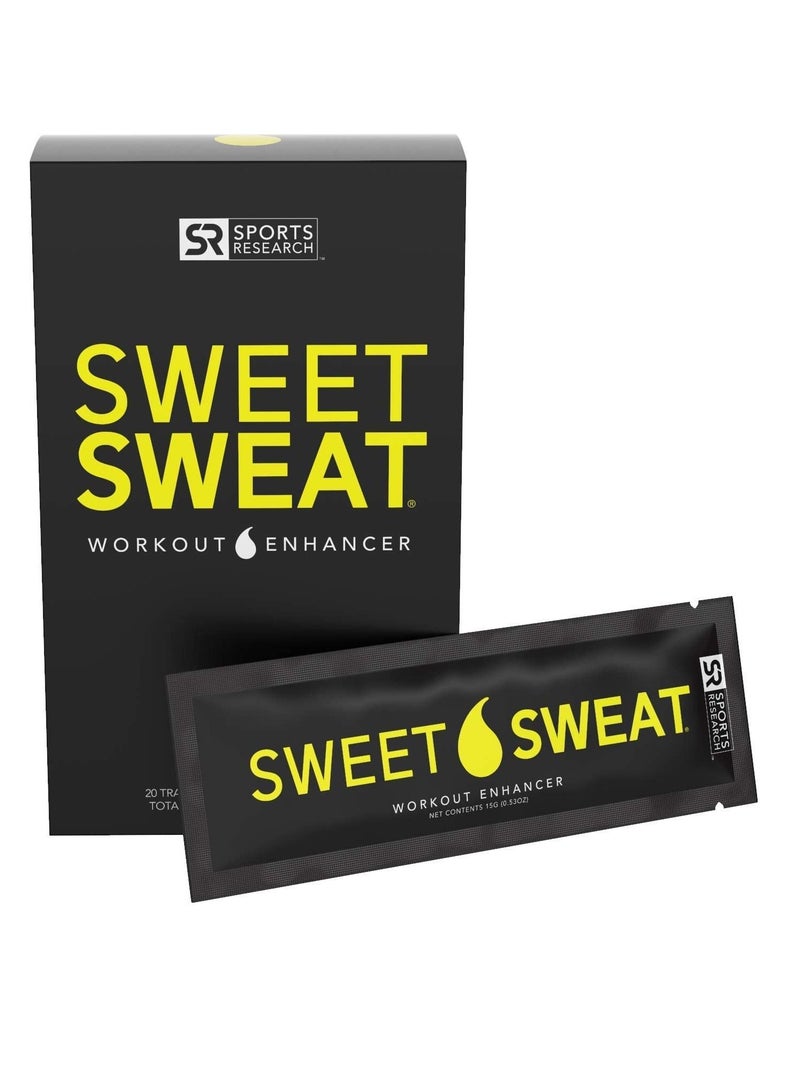 Sports Research Sweet Sweat Workout Enhancer Gel Packets 310ml 20 Travel Packets Original