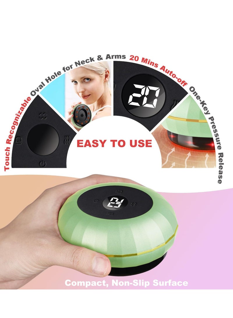 Smart Cupping Therapy Massager Set, Electric Gua Sha Scraping Massage Body Tools with 12 Levels Temperature & Suction, 5 in 1 Massage Cups for Sciatica/Muscle Pain Relief, Cellulite Massager Kit