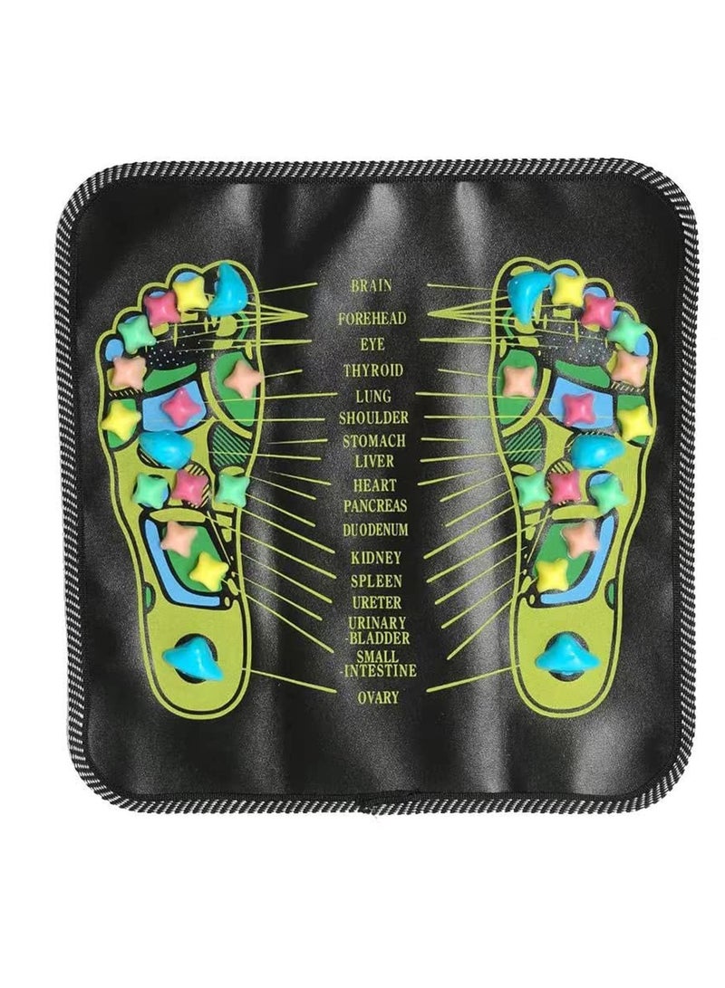 Foot Massager Mat, Foot Massager Reflexology Walk Massage Mats Acupressure Foot Pad, Portable Massage Pad for Home Office Acupoint Mat for Blood Circulation Body Pain Relieve Relief, 13.8 Inch