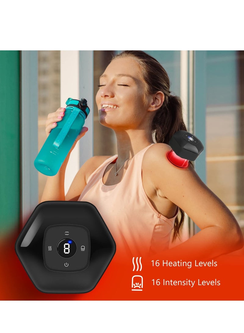 Smart Dynamic Cupping Therapy Set, Remote Control Cupping Set with Red Light Therapy for Pain Relief, Recovery, Smart Cupping Therapy Massager with 3 Mode, 16 Level Temperature and Suction