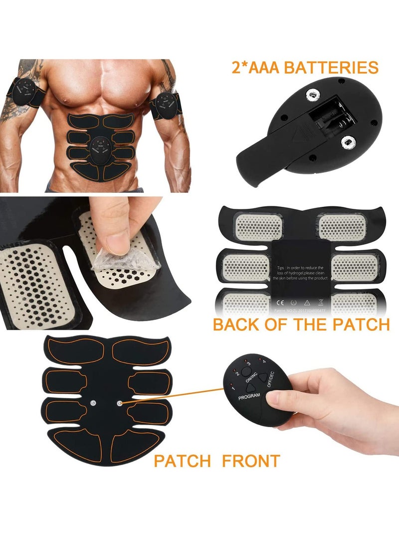 EMS Training Device, Abdominal Muscle Trainer, Muscle Stimulator Abdominal Trainer, Portable Muscle Stimulator, for Abdomen, Arm, Leg Fitness Training Gear