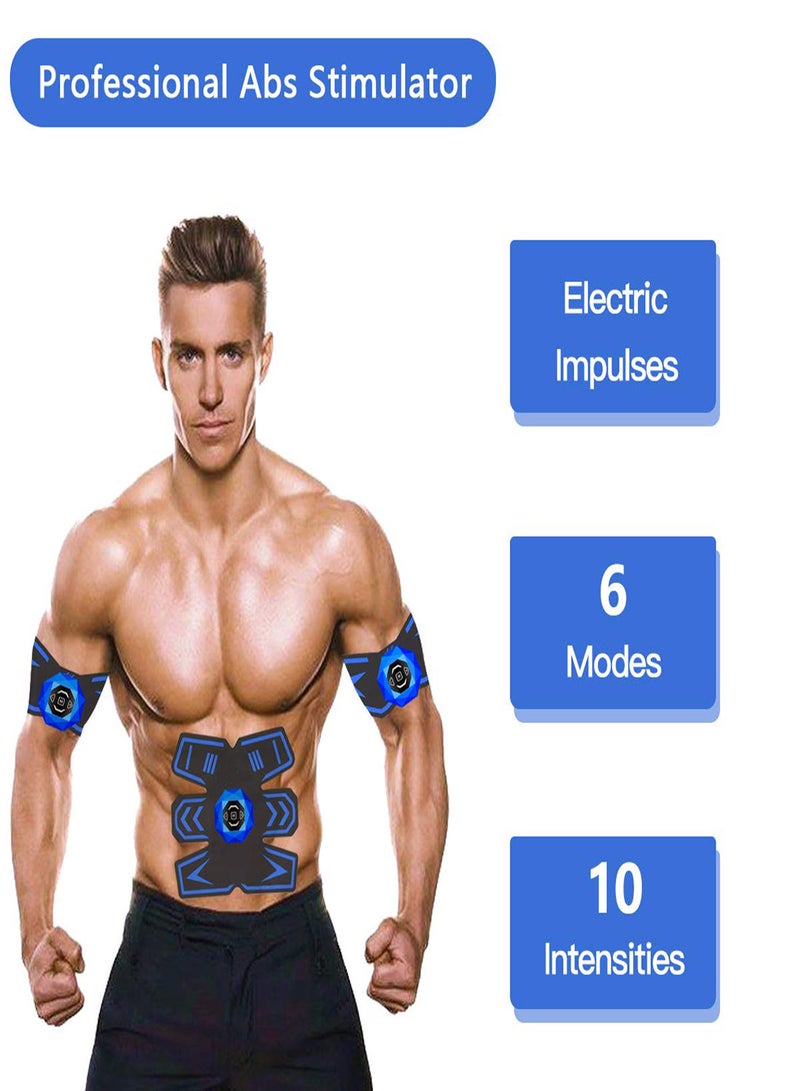 ABS Abdominal Toning Trainer Abs Workout Equipment Ab Sports Exercise Belt Wireless Home Office Fitness Equipment for Men and Women 6 modes 10 intensities Equipment Muscle Burn Fat Loss Weight